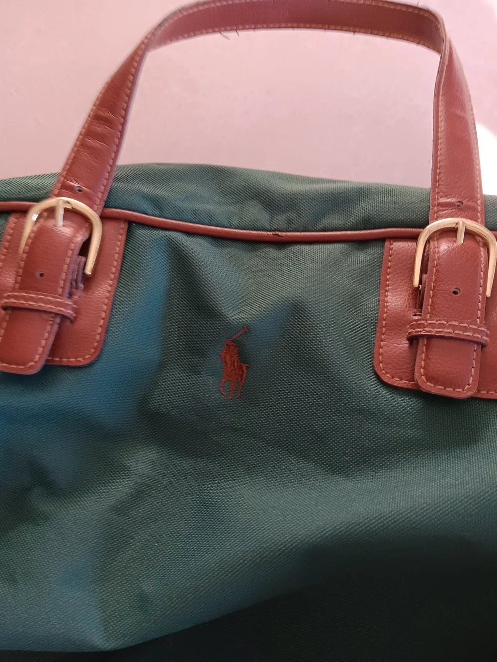 Green Leather-Trim Weekender Bag - Polo by Ralph Lauren